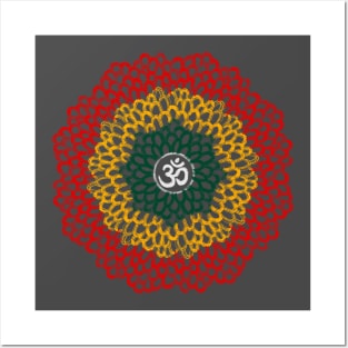 Yogi, Prana Mandala Om in reggae style Posters and Art